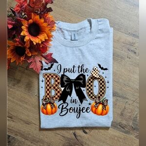 Cute I Put Thr Boo In Boujee Fall Halloween Tee